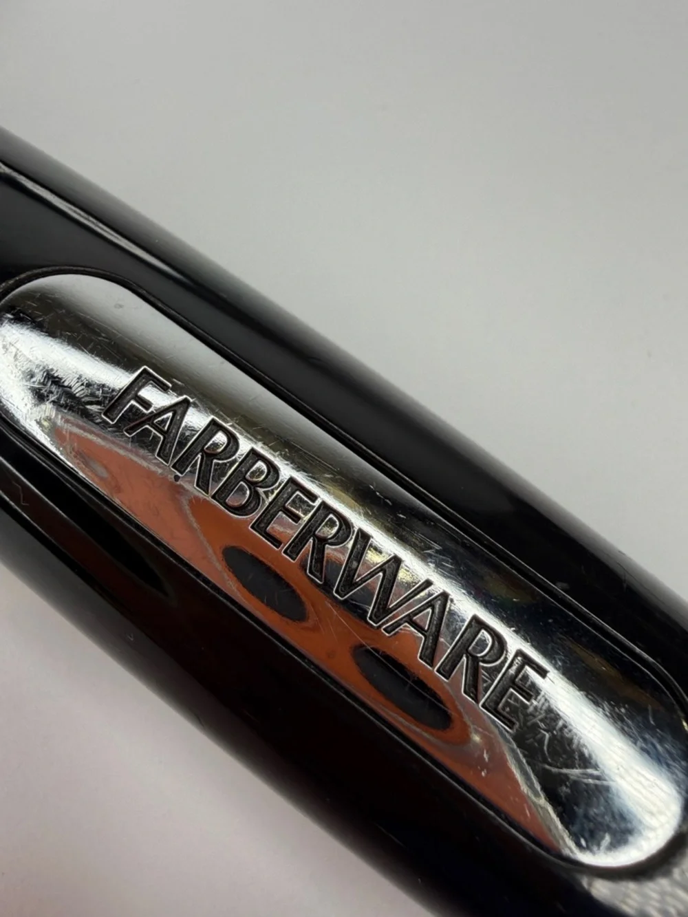 Farberware Black and Silver Diamond-Pattern Ice Cream Scoop